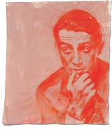 Johnny O'Brady - MYRNA LOY (JAMES STEWART on reverse). acrylic on canvas, 47 x 40 in