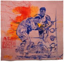 SUPERFIGHT II - Johnny O’Brady - SUPERFIGHT II (Ali vs Frazier, January 28, 1974). 2010. acrylic on canvas